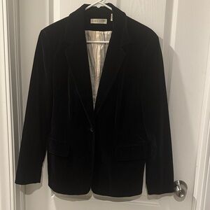 Lord & Taylor Black Velvet Jacket